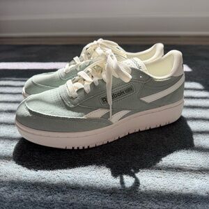 Reebok Club C Double Suede Sneakers - Seafoam Green, Women’s 8.5